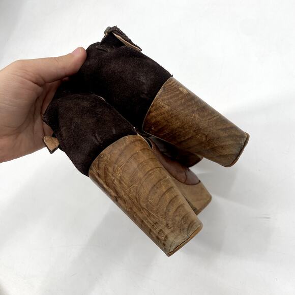 Free People brown two tone cedar clogs - Picture 7 of 8